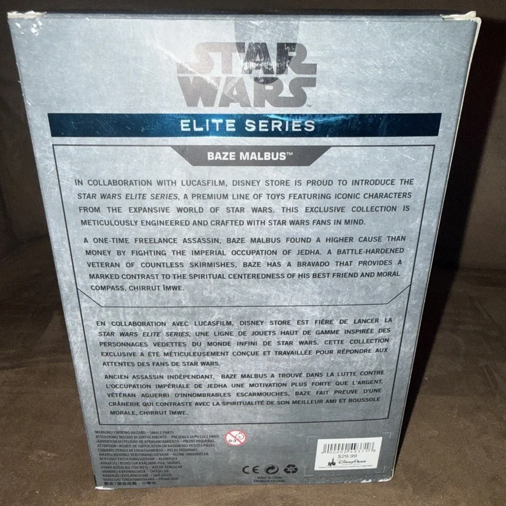 Star Wars Elite Series Baze Malbus Die Cast Action Figure Disney Store Rogue One